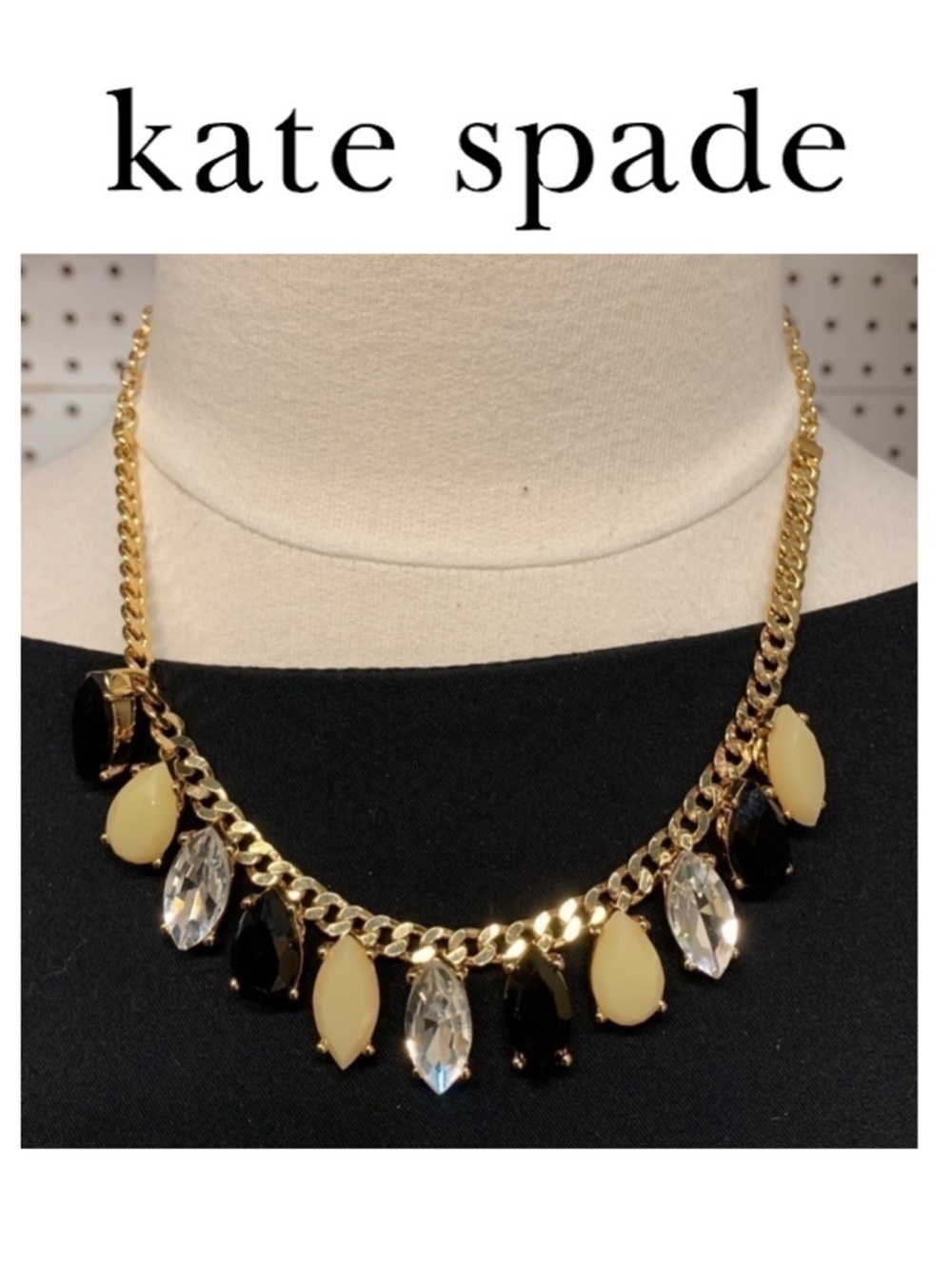 Kate Spade 12 KT Jeweled Stoned Necklace